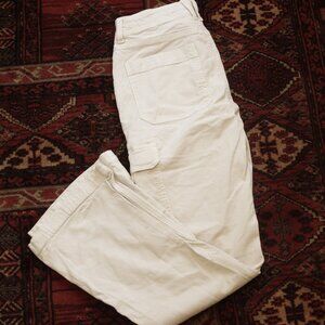 American Eagle Super Comfy Like New Size 2 Regular Stretch Cargo Pants Cream